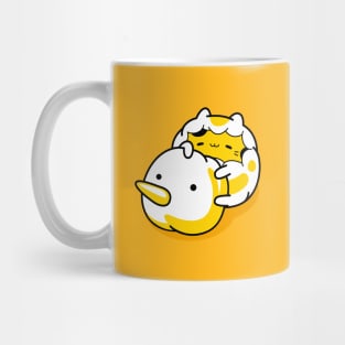 yellow cat hello winter Mug